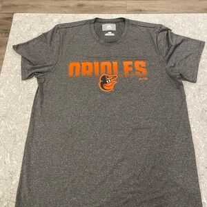 Baltimore Orioles MLB Majestic Charcoal T-Shirt-Large